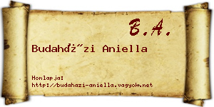 Budaházi Aniella névjegykártya